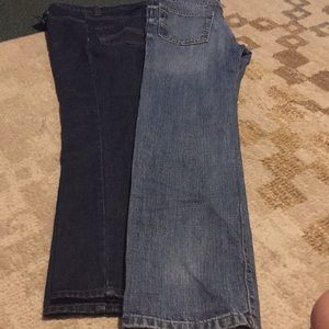 two pairs of jeans